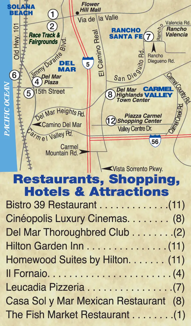 Del Mar Map 46, Del Mar Highlights
