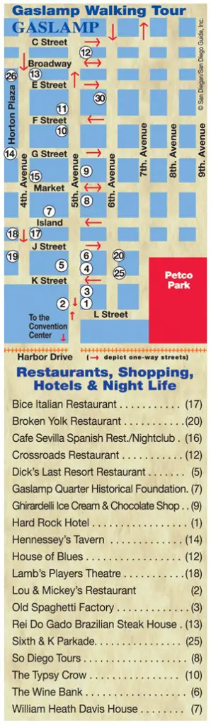 Gaslamp Quarter Map
