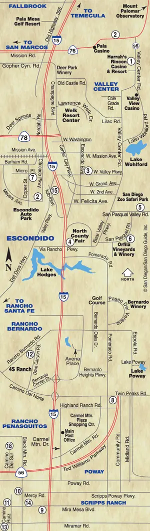 North County Inland Map