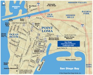 Point Loma and Harbor Island Map