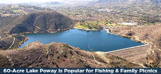 Lake Poway Is Popular for Fishing & Family Picnics